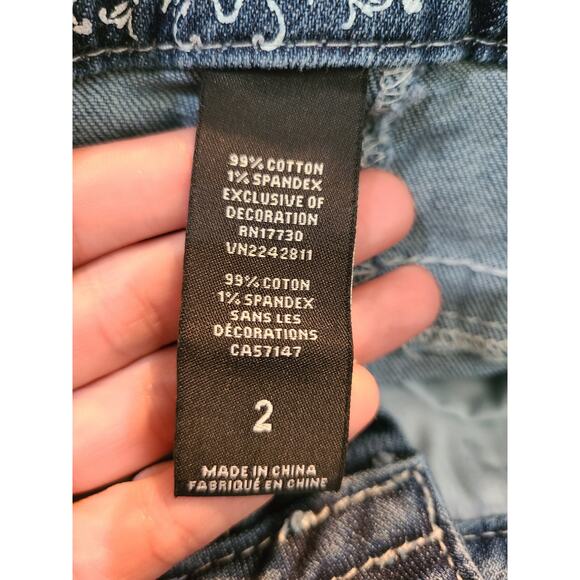 Paisley size 2 women's white washed bootcut jeans with embroidered pockets - Picture 6 of 10